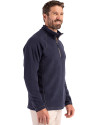 Clique Powder Recycled Fleece Mens Quarter Zip Pullover Dark Navy Side Thumbnail Image