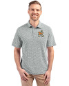 Miami Hurricanes Vintage Cutter & Buck Virtue Eco Pique Botanical Print Recycled Mens Polo Hunter Green Front Thumbnail Image