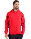 Clique Drive Recycled Mens Pullover Hooded Sweatshirt Red Front Thumbnail Image