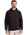 Clique Drive Recycled Mens Pullover Hooded Sweatshirt Black Front Thumbnail Image