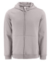 Clique Drive Recycled Mens Full Zip Hooded Sweatshirt Grey Melange Mannequin Thumbnail Image