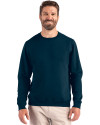 Clique Drive Recycled Mens Crewneck Sweatshirt Dark Navy Front Thumbnail Image
