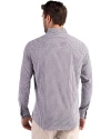Miami University RedHawks - Cutter & Buck Skyline Epic Confidence Recycled Gingham Mens Big & Tall Long Sleeve Dress Shirt Black/White Back Thumbnail Image