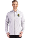 Wichita State Shockers College Vault Cutter & Buck Skyline Epic Confidence Recycled Gingham Mens Big & Tall Long Sleeve Dress Shirt Concrete/White Front Thumbnail Image