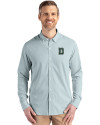 Dartmouth Big Green Cutter & Buck Skyline Epic Confidence Recycled Pinstripe Mens Big & Tall Long Sleeve Dress Shirt Hunter/White Front Thumbnail Image