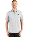 Miami Hurricanes Cutter & Buck Advantage Refresh Epic Confidence Recycled Mens Tri-Blend Pique Polo CONCRETE Front Thumbnail Image
