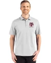 Texas A&M Aggies Alumni Cutter & Buck Advantage Refresh Epic Confidence Recycled Mens Tri-Blend Pique Polo CONCRETE Front Thumbnail Image