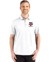 Texas A&M Aggies Alumni Cutter & Buck Advantage Refresh Epic Confidence Recycled Mens Tri-Blend Pique Polo White Front Thumbnail Image