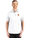 Clemson Tigers Alumni Cutter & Buck Advantage Refresh Epic Confidence Recycled Mens Tri-Blend Pique Polo White Front Thumbnail Image