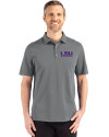 LSU Tigers Alumni Cutter & Buck Advantage Refresh Epic Confidence Recycled Mens Tri-Blend Pique Polo Elemental Grey Front Thumbnail Image