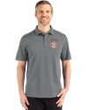 Texas Longhorns SEC Cutter & Buck Advantage Refresh Epic Confidence Recycled Mens Tri-Blend Pique Polo Elemental Grey Front Thumbnail Image