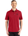 Indiana Hoosiers Cutter & Buck Advantage Refresh Epic Confidence Recycled Mens Tri-Blend Pique Polo Cardinal Red Front Thumbnail Image