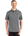 Hawaii Warriors Cutter & Buck Advantage Refresh Epic Confidence Recycled Mens Tri-Blend Pique Polo Elemental Grey Front Thumbnail Image