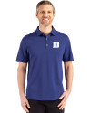 Duke Blue Devils Cutter & Buck Advantage Refresh Epic Confidence Recycled Mens Tri-Blend Pique Polo Tour Blue Front Thumbnail Image