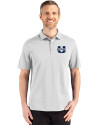 Utah State Aggies Cutter & Buck Advantage Refresh Epic Confidence Recycled Mens Tri-Blend Pique Polo CONCRETE Front Thumbnail Image