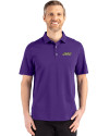 James Madison Dukes Cutter & Buck Advantage Refresh Epic Confidence Recycled Mens Tri-Blend Pique Polo College Purple Front Thumbnail Image