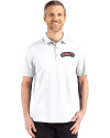 Delaware State Hornets Cutter & Buck Advantage Refresh Epic Confidence Recycled Mens Tri-Blend Pique Polo White Front Thumbnail Image
