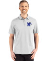 Memphis Tigers Cutter & Buck Advantage Refresh Epic Confidence Recycled Mens Tri-Blend Pique Polo CONCRETE Front Thumbnail Image