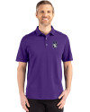 Northwestern Wildcats Cutter & Buck Advantage Refresh Epic Confidence Recycled Mens Tri-Blend Pique Polo College Purple Front Thumbnail Image