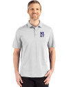Northwestern Wildcats Cutter & Buck Advantage Refresh Epic Confidence Recycled Mens Tri-Blend Pique Polo CONCRETE Front Thumbnail Image