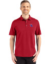 Louisiana Tech Bulldogs Cutter & Buck Advantage Refresh Epic Confidence Recycled Mens Tri-Blend Pique Polo Cardinal Red Front Thumbnail Image