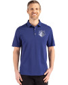 Saint Louis Billikens Cutter & Buck Advantage Refresh Epic Confidence Recycled Mens Tri-Blend Pique Polo Tour Blue Front Thumbnail Image