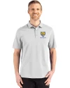 Fort Valley State Wildcats Cutter & Buck Advantage Refresh Epic Confidence Recycled Mens Tri-Blend Pique Polo CONCRETE Front Thumbnail Image