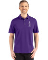 Kansas State Wildcats Wabash Vintage Cutter & Buck Advantage Refresh Epic Confidence Recycled Mens Tri-Blend Pique Polo College Purple Front Thumbnail Image