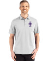 Kansas State Wildcats Wabash Vintage Cutter & Buck Advantage Refresh Epic Confidence Recycled Mens Tri-Blend Pique Polo CONCRETE Front Thumbnail Image