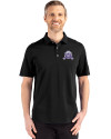 Northwestern Wildcats College Vault Cutter & Buck Advantage Refresh Epic Confidence Recycled Mens Tri-Blend Pique Polo Black Front Thumbnail Image