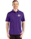 Texas Christian Horned Frogs College Vault Cutter & Buck Advantage Refresh Epic Confidence Recycled Mens Tri-Blend Pique Polo College Purple Front Thumbnail Image