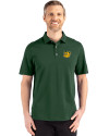 View image 7: Baylor Sailor Bear College Vault Cutter & Buck Advantage Refresh Recycled Cotton-Blend Pique Mens Polo Hunter Green Front