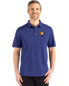 Illinois Fighting Illini College Vault Cutter & Buck Advantage Refresh Epic Confidence Recycled Mens Tri-Blend Pique Polo Tour Blue Front Thumbnail Image