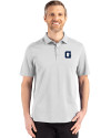 Georgetown Hoyas College Vault Cutter & Buck Advantage Refresh Epic Confidence Recycled Mens Tri-Blend Pique Polo CONCRETE Front Thumbnail Image