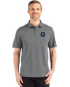 Georgetown Hoyas College Vault Cutter & Buck Advantage Refresh Epic Confidence Recycled Mens Tri-Blend Pique Polo Elemental Grey Front Thumbnail Image