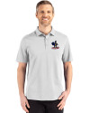 Delaware Fightin' Blue Hens College Vault Cutter & Buck Advantage Refresh Epic Confidence Recycled Mens Tri-Blend Pique Polo CONCRETE Front Thumbnail Image