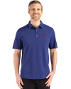 SMU Mustangs College Vault Cutter & Buck Advantage Refresh Epic Confidence Recycled Mens Tri-Blend Pique Polo Tour Blue Front Thumbnail Image