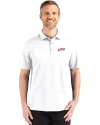 SMU Mustangs College Vault Cutter & Buck Advantage Refresh Epic Confidence Recycled Mens Tri-Blend Pique Polo White Front Thumbnail Image