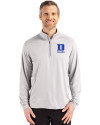 Duke Blue Devils Alumni Cutter & Buck Coastline Epic Comfort Recycled Mens Quarter Zip CONCRETE Front Thumbnail Image