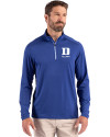 Duke Blue Devils Alumni Cutter & Buck Coastline Epic Comfort Recycled Mens Quarter Zip Tour Blue Front Thumbnail Image