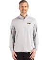 VCU Rams Cutter & Buck Coastline Epic Comfort Recycled Mens Quarter Zip CONCRETE Front Thumbnail Image