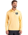Utah State Aggies Cutter & Buck Coastline Epic Comfort Recycled Mens Quarter Zip Desert Front Thumbnail Image