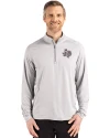 Texas Southern Tigers Cutter & Buck Coastline Epic Comfort Recycled Mens Quarter Zip CONCRETE Front Thumbnail Image