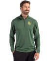 Baylor Bears Cutter & Buck Coastline Epic Comfort Recycled Mens Quarter Zip Hunter Green Front Thumbnail Image