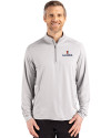 Illinois Fighting Illini Cutter & Buck Coastline Epic Comfort Recycled Mens Quarter Zip CONCRETE Front Thumbnail Image