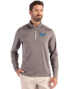 Middle Tennessee Blue Raiders Cutter & Buck Coastline Epic Comfort Recycled Mens Quarter Zip Elemental Grey Front Thumbnail Image