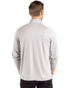 Kansas State Wildcats Wabash Vintage Cutter & Buck Coastline Epic Comfort Recycled Mens Quarter Zip CONCRETE Back Thumbnail Image