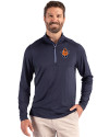 Syracuse Orange College Vault Cutter & Buck Coastline Epic Comfort Recycled Mens Quarter Zip Navy Blue Front Thumbnail Image