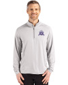 Northwestern Wildcats College Vault Cutter & Buck Coastline Epic Comfort Recycled Mens Quarter Zip CONCRETE Front Thumbnail Image