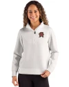 Maryland Terrapins Cutter & Buck Roam Epic Versatility Recycled Womens Quarter Zip Pullover Solitare Front Thumbnail Image